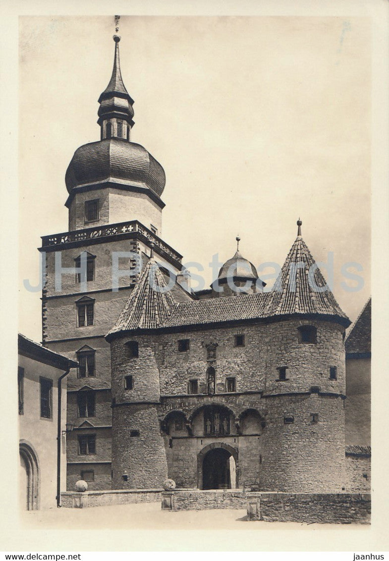 Wurzburg - Festung Marienberg - Scherenbergtor - old postcard - Germany - unused - JH Postcards