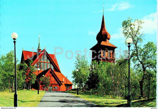 Kiruna - Kyrkan - church - 7/26 - Sweden – unused – JH Postcards