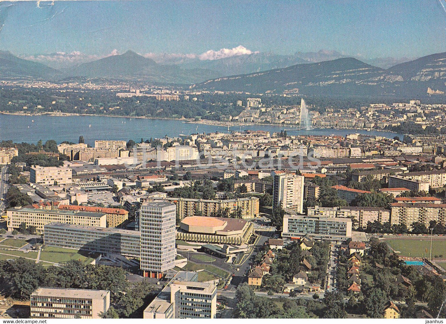 Geneva - Geneve - Vue aerienne du quartier des institutions internationales - 1980 - Switzerland - used - JH Postcards