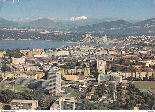 Geneva - Geneve - Vue aerienne du quartier des institutions internationales - 1980 - Switzerland - used - JH Postcards