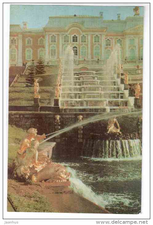 fountain Sirens - Petrodvorets - 1977 - Russia USSR - unused - JH Postcards