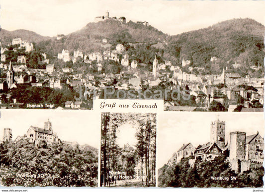 Gruss aus Eisenach - Wartburg - old postcard - 1959 - Germany DDR - used - JH Postcards