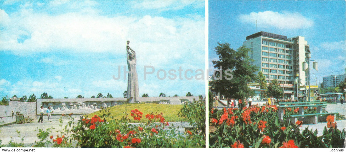 Simferopol - Monument to victims of fascism in Dubki - Crimean Technological Institute - 1983 - Ukraine USSR - unused - JH Postcards