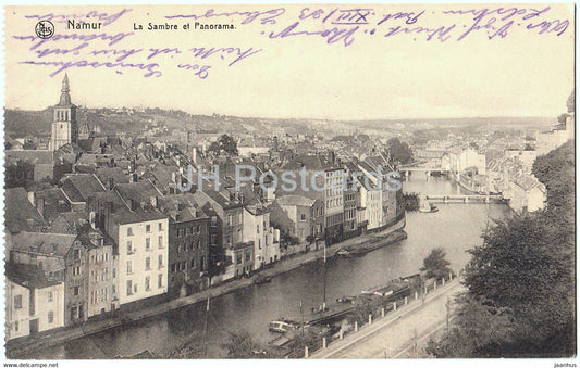 Namur - La Sambre et Panorama - Feldpost - old postcard - 1917 - Belgium - used - JH Postcards
