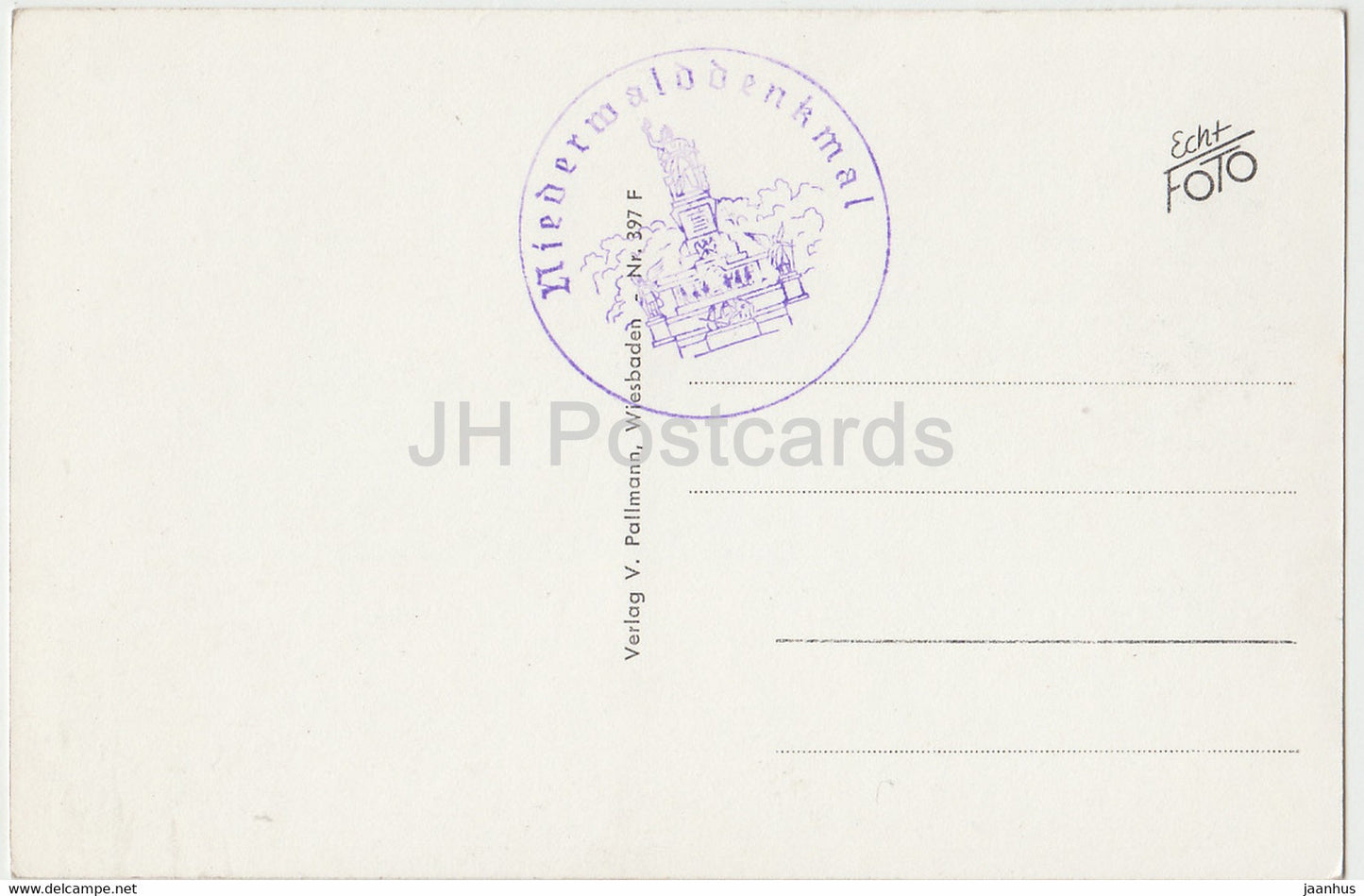 Nationaldenkmal auf dem Niederwald - alte Postkarte - Deutschland - unbenutzt