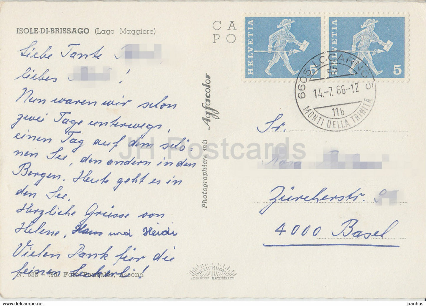 Isole di Brissago - Lago Maggiore - 1966 - Suisse - occasion