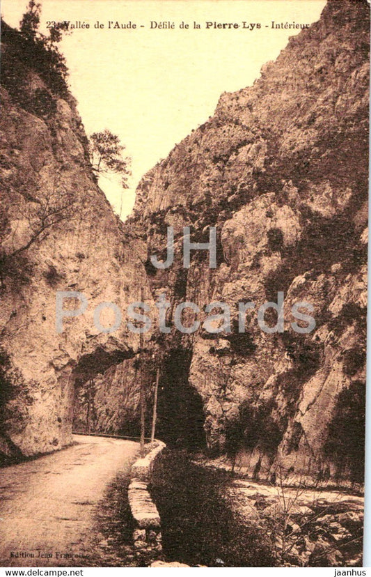 Vallee de l'Aude - Defile de la Pierre Lys - Interieur - 23 - old postcard - France - unused - JH Postcards