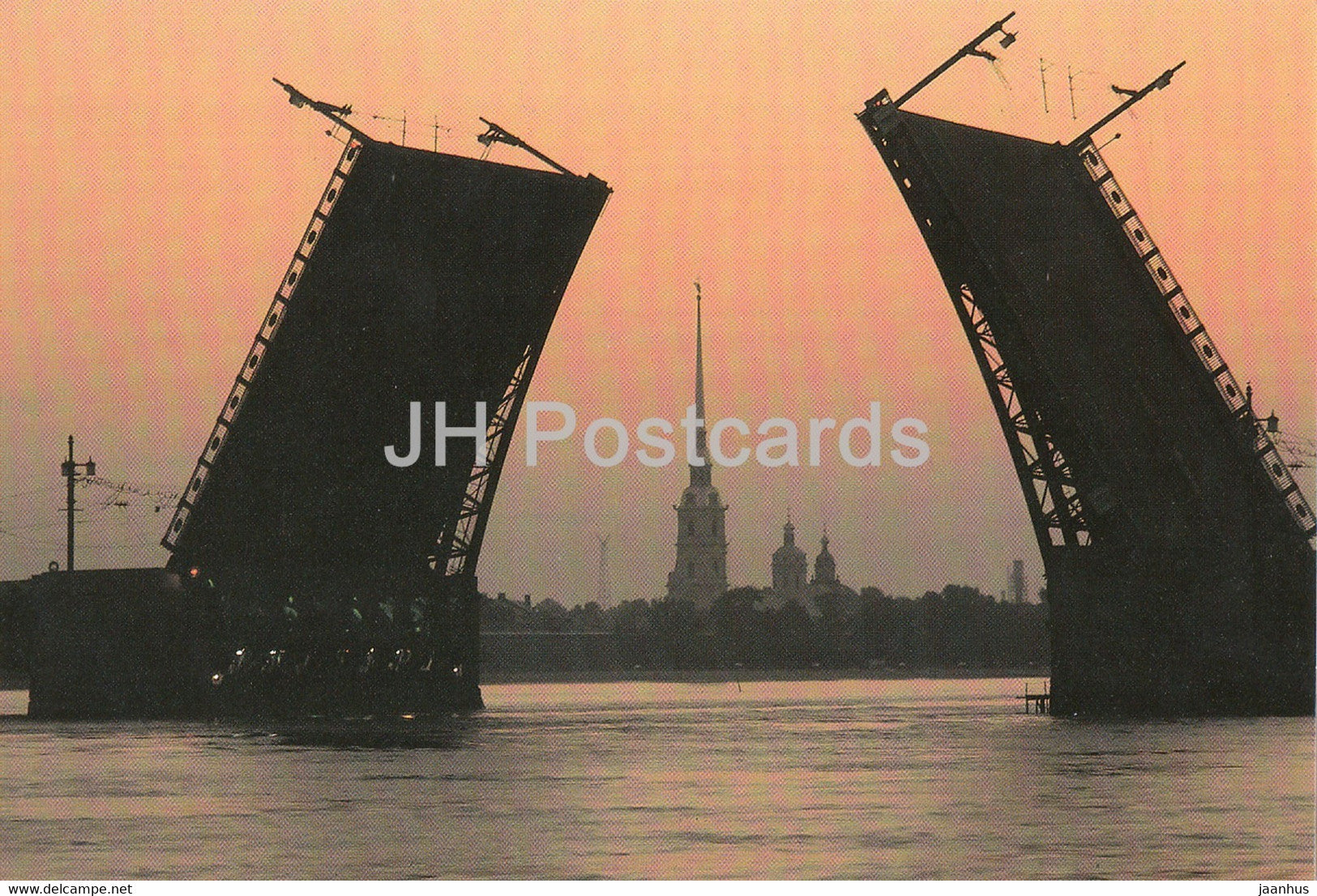 Leningrad - St Petersburg - Palace Bridge - White Night - Russia USSR - unused - JH Postcards
