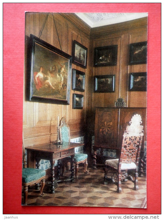 The Palace of Monplaisir , The Maritime Room , Study of Peter I - Petrodvorets - 1978 - USSR Russia - unused - JH Postcards