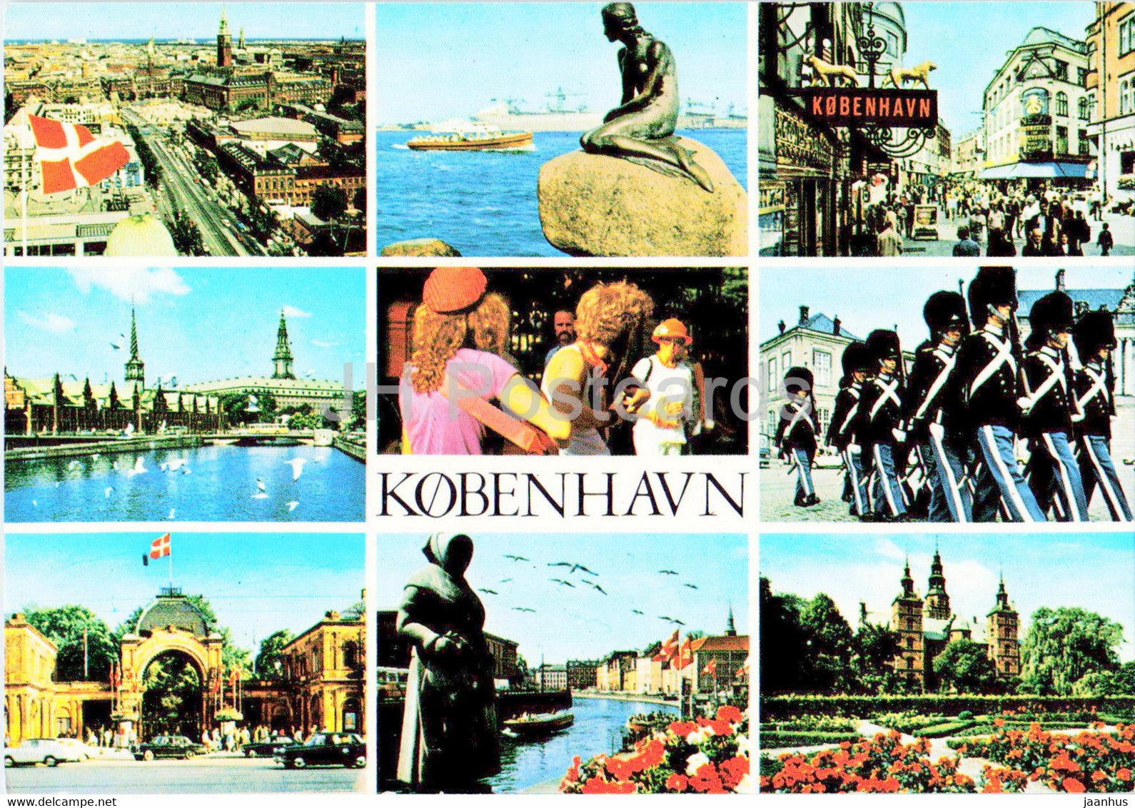 Copenhagen - Little Mermaid - Guard - multiview - 131 - Denmark - used - JH Postcards