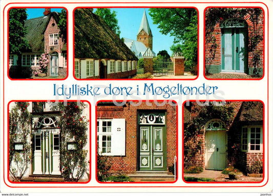 Idylliske dore i Mogeltonder - doors - multiview - Denmark - used - JH Postcards