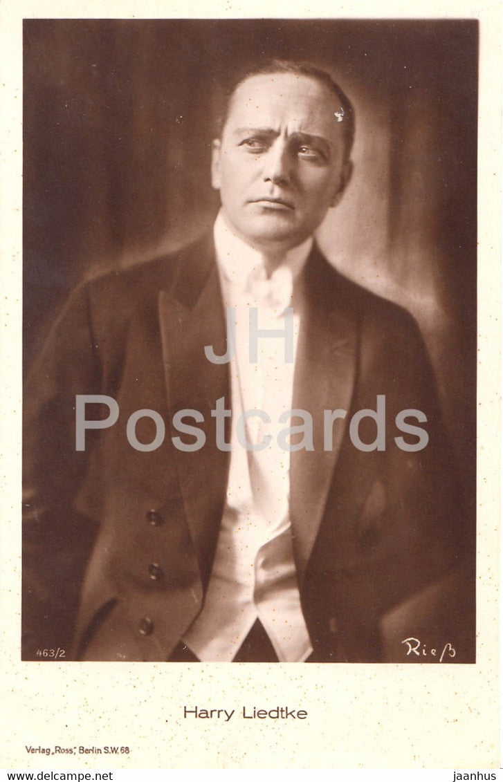German actor Harry Liedtke - Film - Movie - 463 - Germany - old postcard - unused - JH Postcards