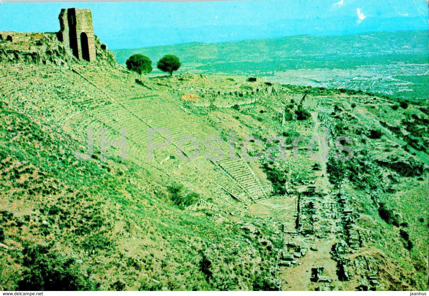 Pergamum - Theatre of Acropolis - ancient world - 3011 - Turkey - unused - JH Postcards