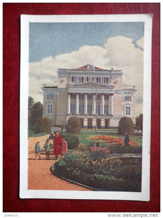 State Theatre of Opera and Ballet - Riga - 1954 - Latvia USSR - unused - JH Postcards