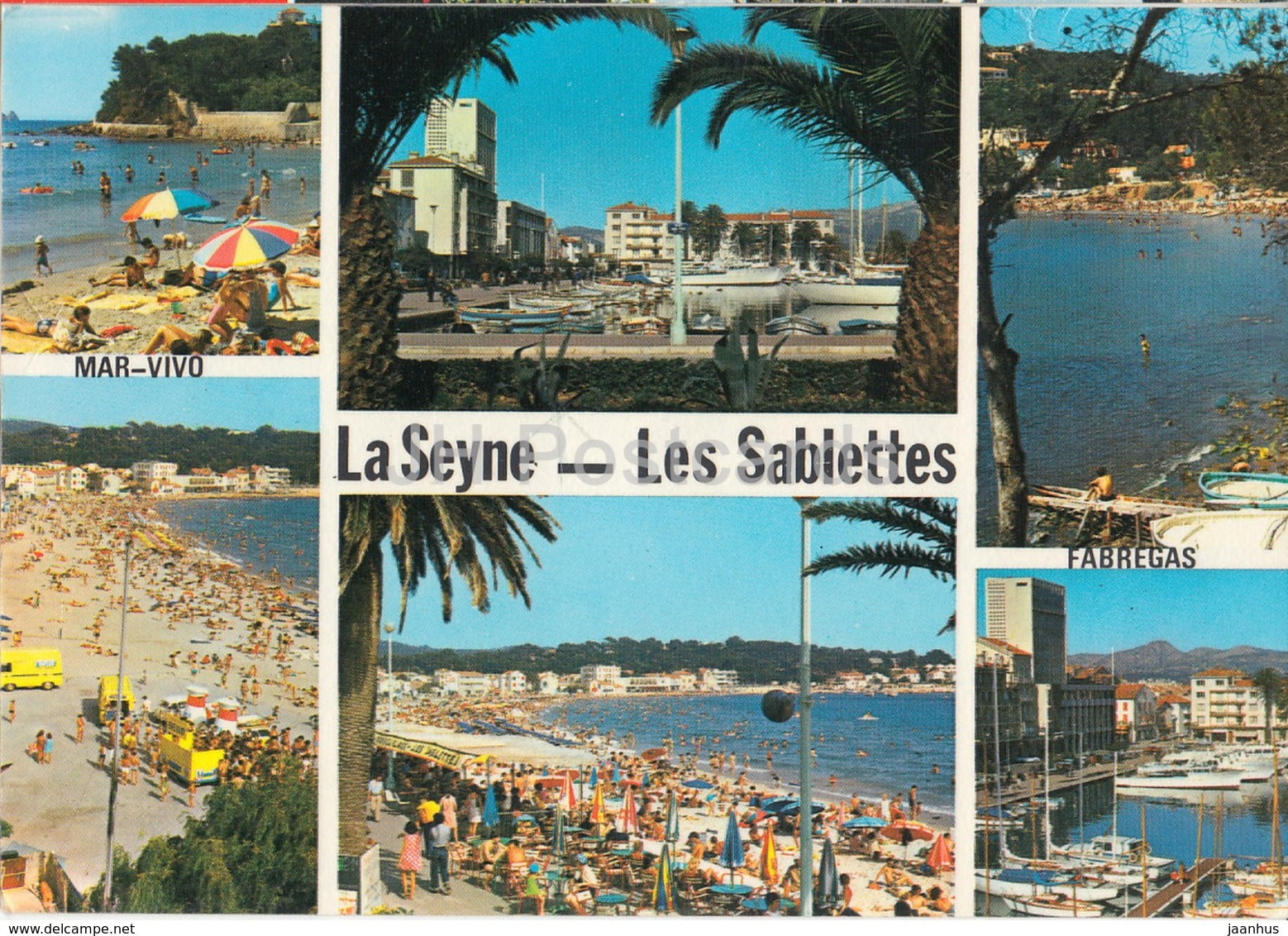 La Seyne sur Mer - Côte d'Azur - French Riviera - Les Sablettes - beach - C 266 - multiview - France - used - JH Postcards