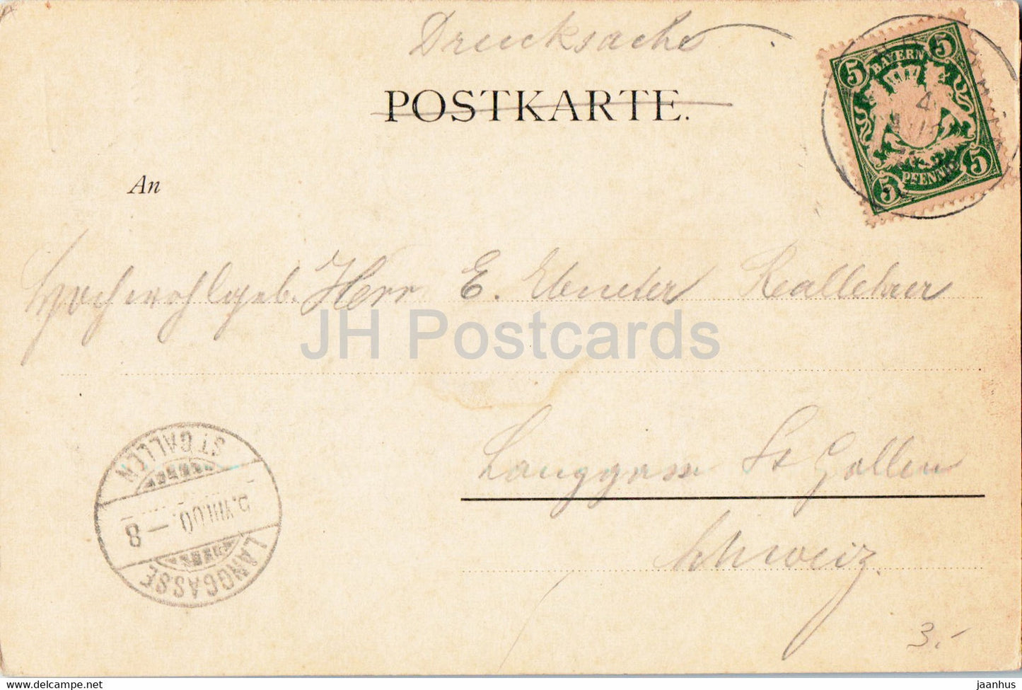 Schloss Linderhof - Spiegelsaal - Schloss - alte Postkarte - 1900 - Deutschland - gebraucht