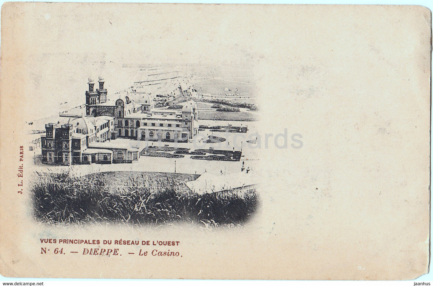 Dieppe - Vues principales du reseau de L'Ouest - Le Casino - 64 - old postcard - France - unused - JH Postcards