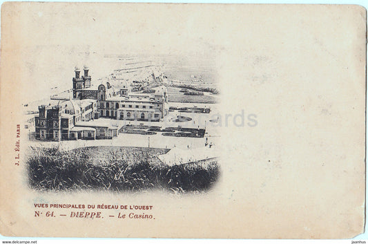 Dieppe - Vues principales du reseau de L'Ouest - Le Casino - 64 - old postcard - France - unused - JH Postcards