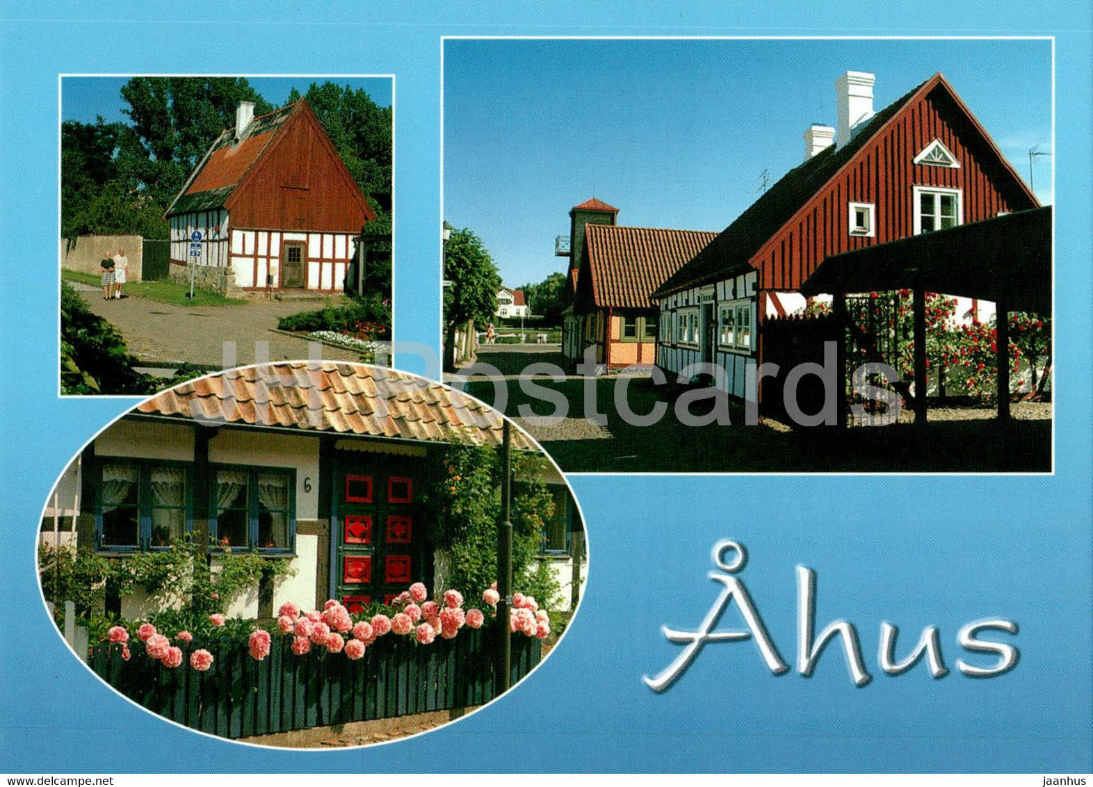 Ahus - Kungsstugan - Vastergatan - Hamngatan - multiview - 185 - Sweden - unused - JH Postcards