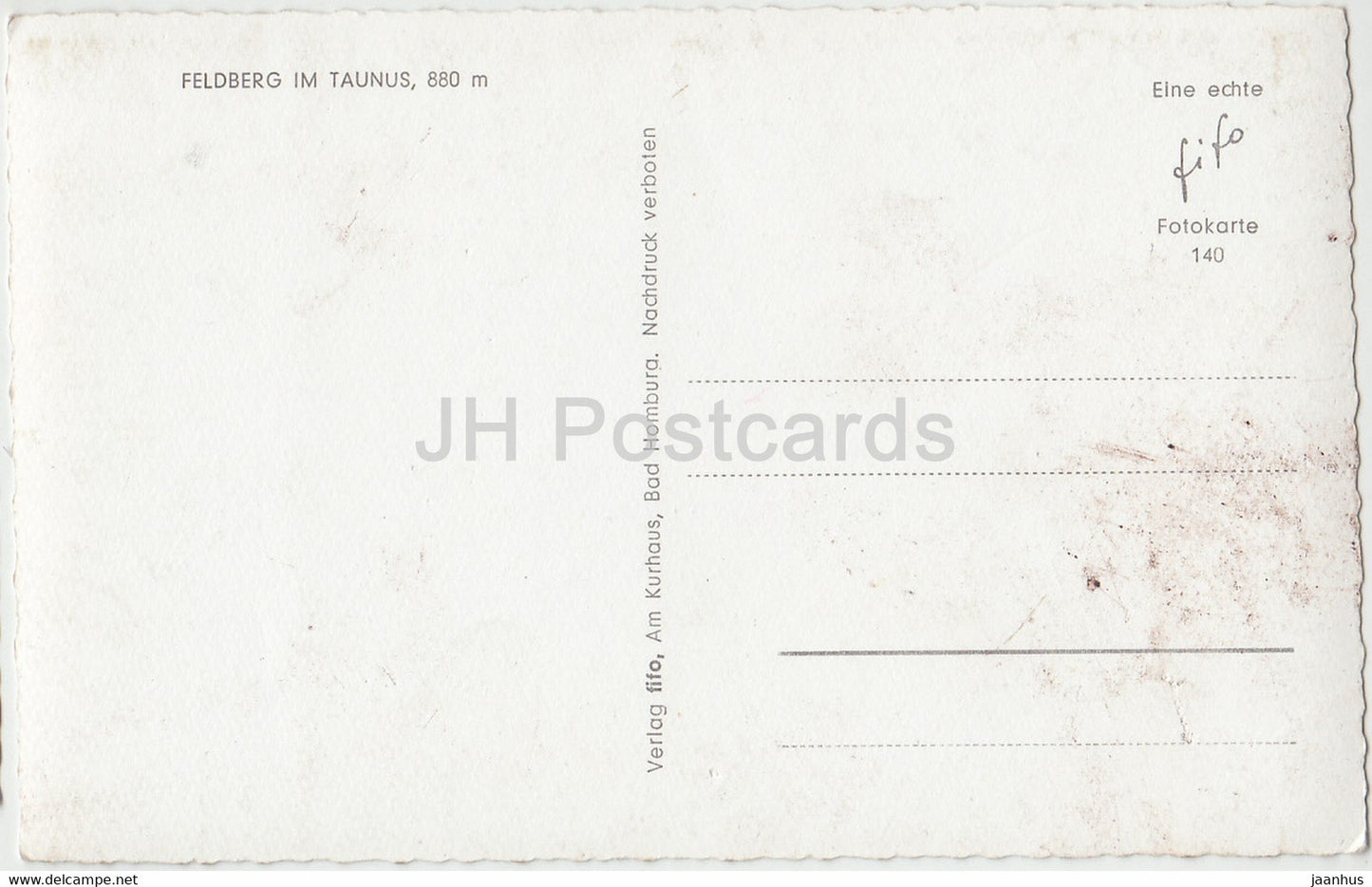 Feldberg im Taunus 880 m - old postcard - Germany - unused