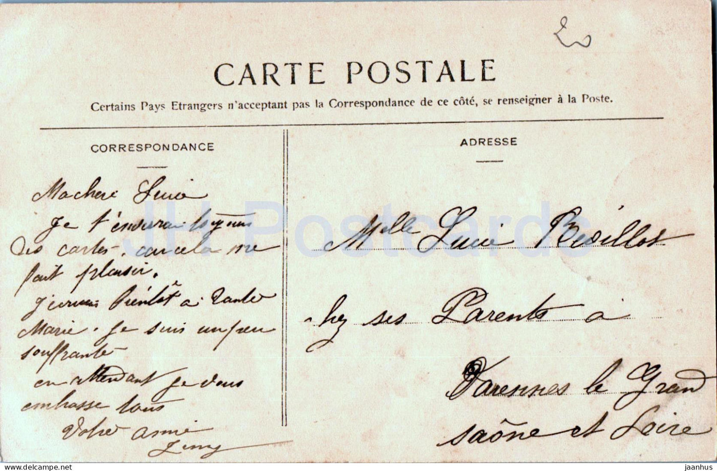 La Champagne - Ay - L'Eglise - Kirche - alte Postkarte - 1906 - Frankreich - gebraucht