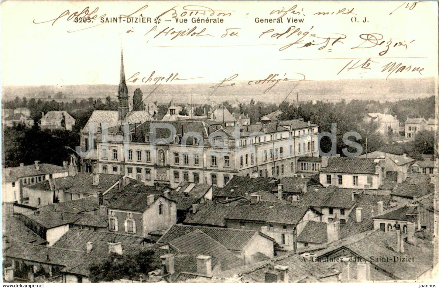 Saint Dizier - Vue Generale - General View - 3205 - old postcard - France - used - JH Postcards