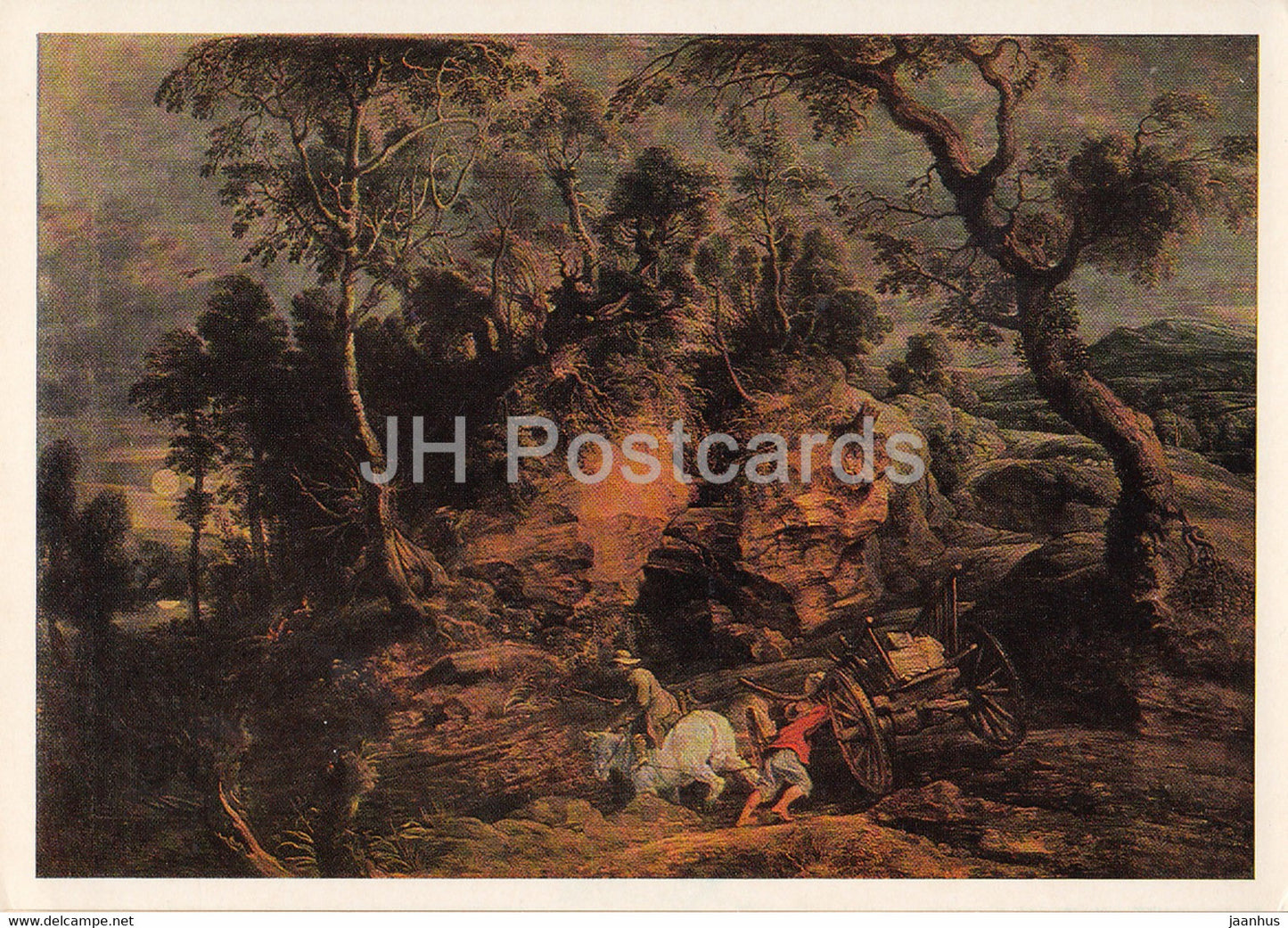 painting by Peter Paul Rubens - Carriers of stones - Flemish art - 1972 - Russia USSR - unused - JH Postcards