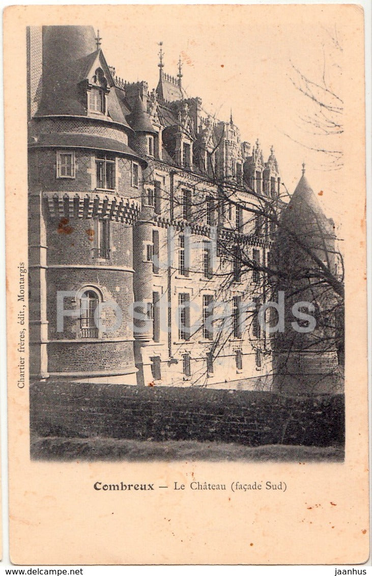 Combreux - Le Chateau - Facade Sud - castle - old postcard - France - unused - JH Postcards