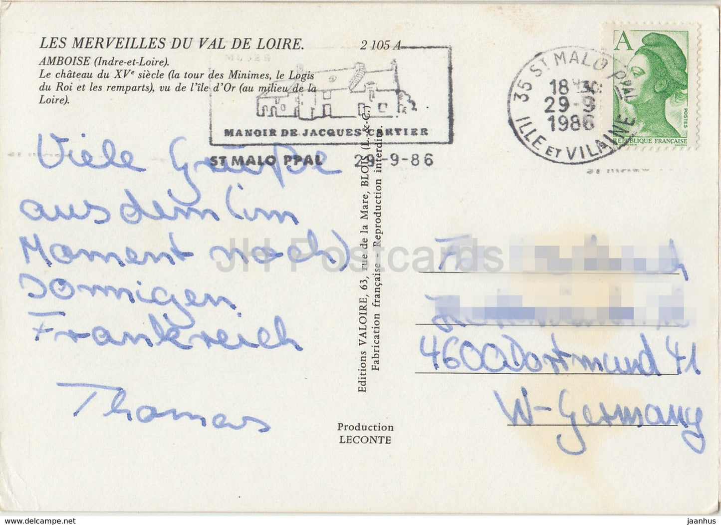 Amboise - Les Merveilles du Val de Loire - château - château - France - 1986 - occasion