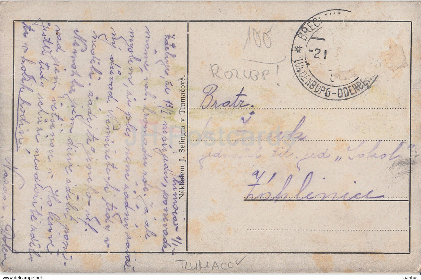 Pozdrav z Tlumacova - Tlumacov - old postcard - Czech Republic - used