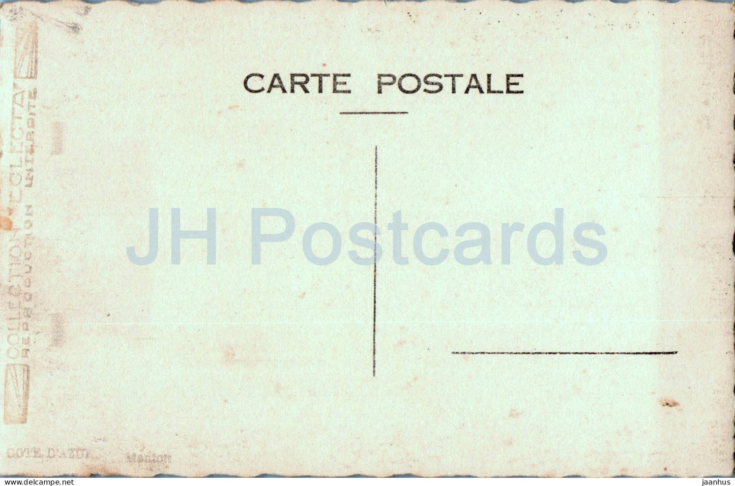 Cote d'Azur - Menton - Schiff - Sammlung Eclecta - alte Postkarte - Frankreich - unbenutzt 