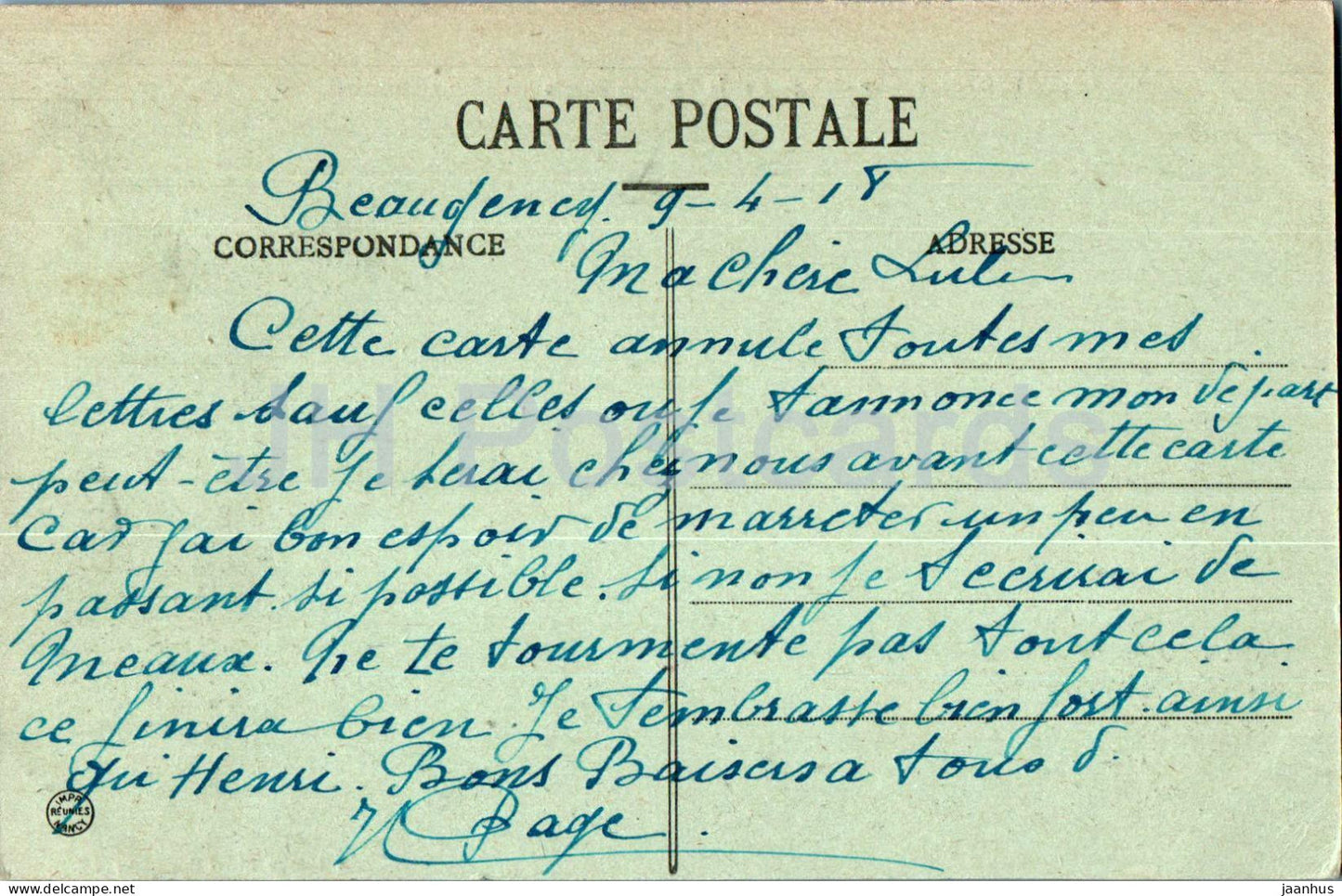 Beaugency - Donjon - L'Eglise et la Tour du Diable - church - tower - old postcard - 1918 - France - used