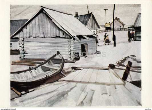 painting by P. Malayan - Karelia . Kuusaranta - In Karelia - Armenian art - 1971 - Russia USSR - unused - JH Postcards