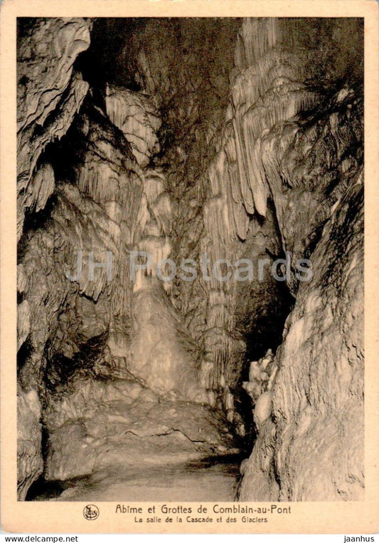 Abime et Grottes de Comblain au Pont - La salle de la Cascade et des Glaciers - cave - old postcard - Belgium - unused - JH Postcards