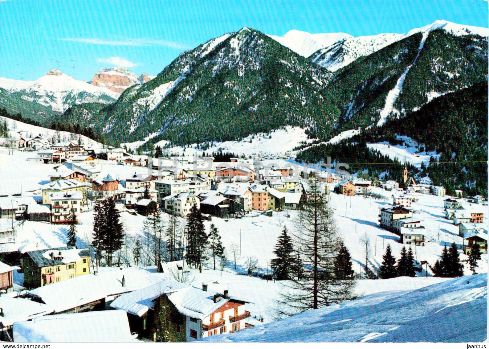 Val di Fassa - Vigo 1400 m - panorama - 1977 - Italy - used - JH Postcards