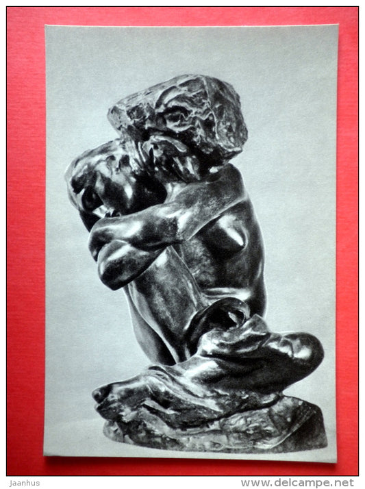 Karyatid , 1881 - sculpture by August Rodin - french art - unused - JH Postcards