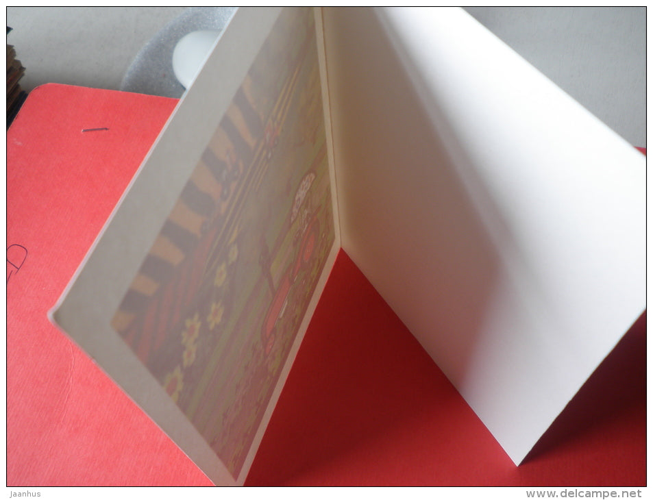 illustration - Ploughing by G. Foksha - tractor - field - France - unused - JH Postcards