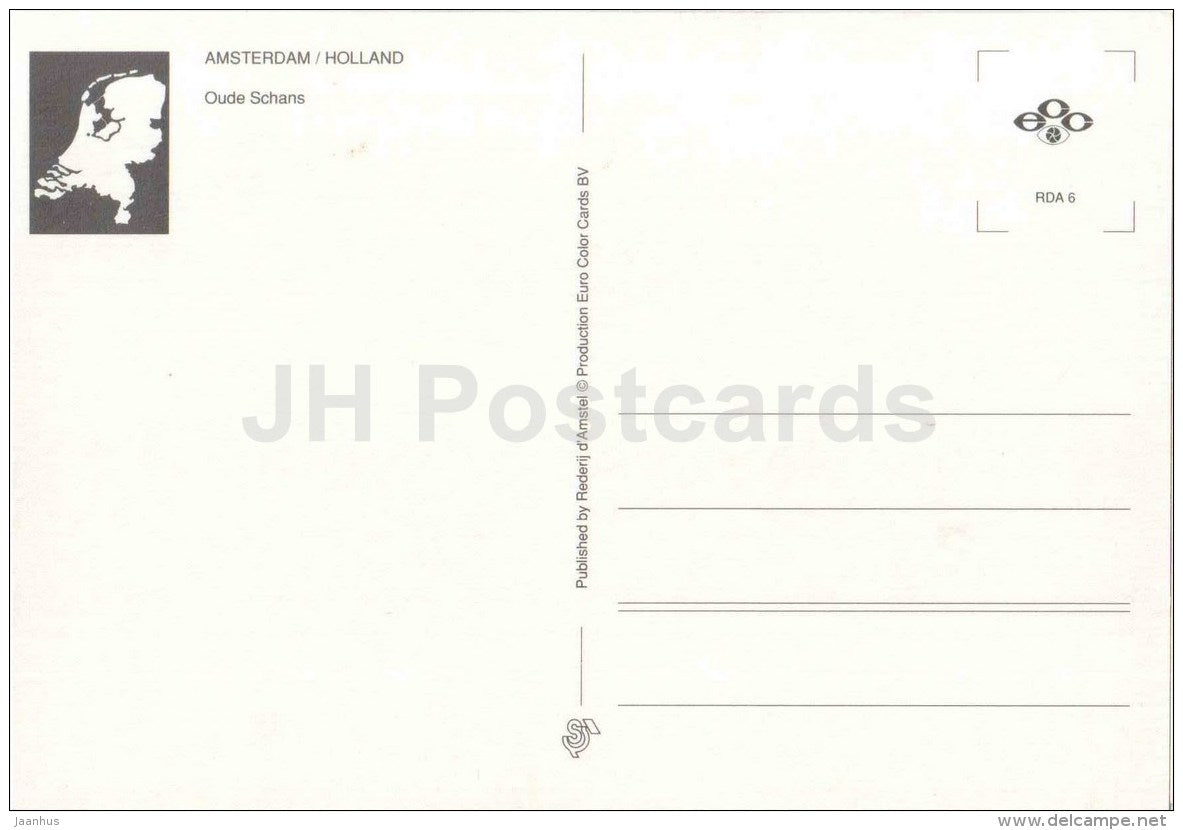 Oude Schans - 1 - passenger boat - Amsterdam - Netherlands - unused - JH Postcards