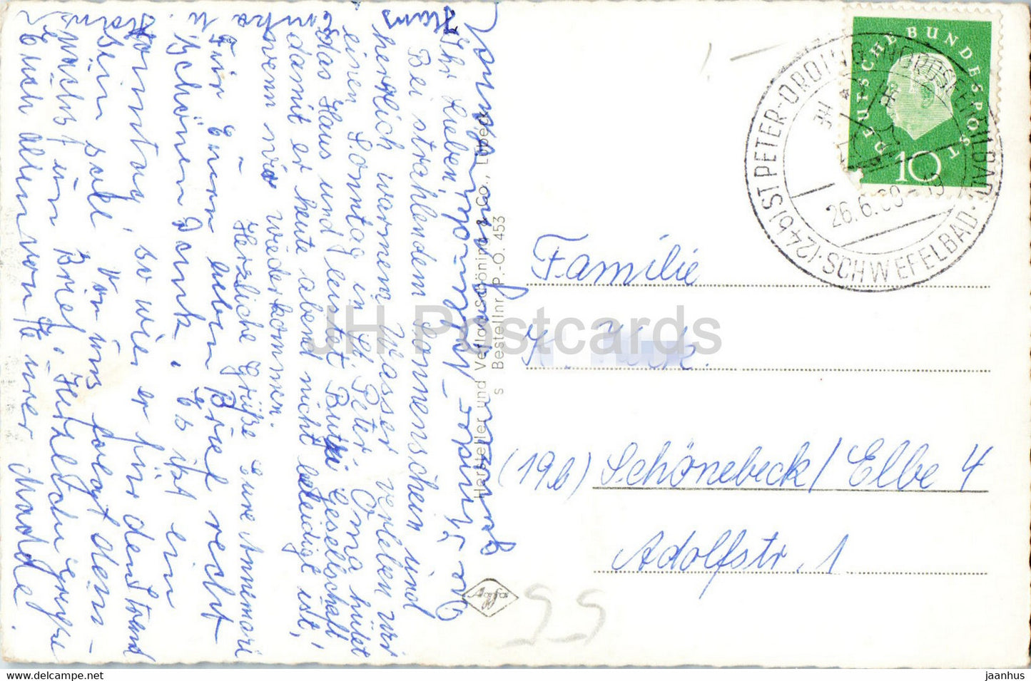 Nordseeheilbad und Schwefelbad St Peter Ording - Strand - Camping - Leuchtturm - phare - 1960 - Allemagne - utilisé