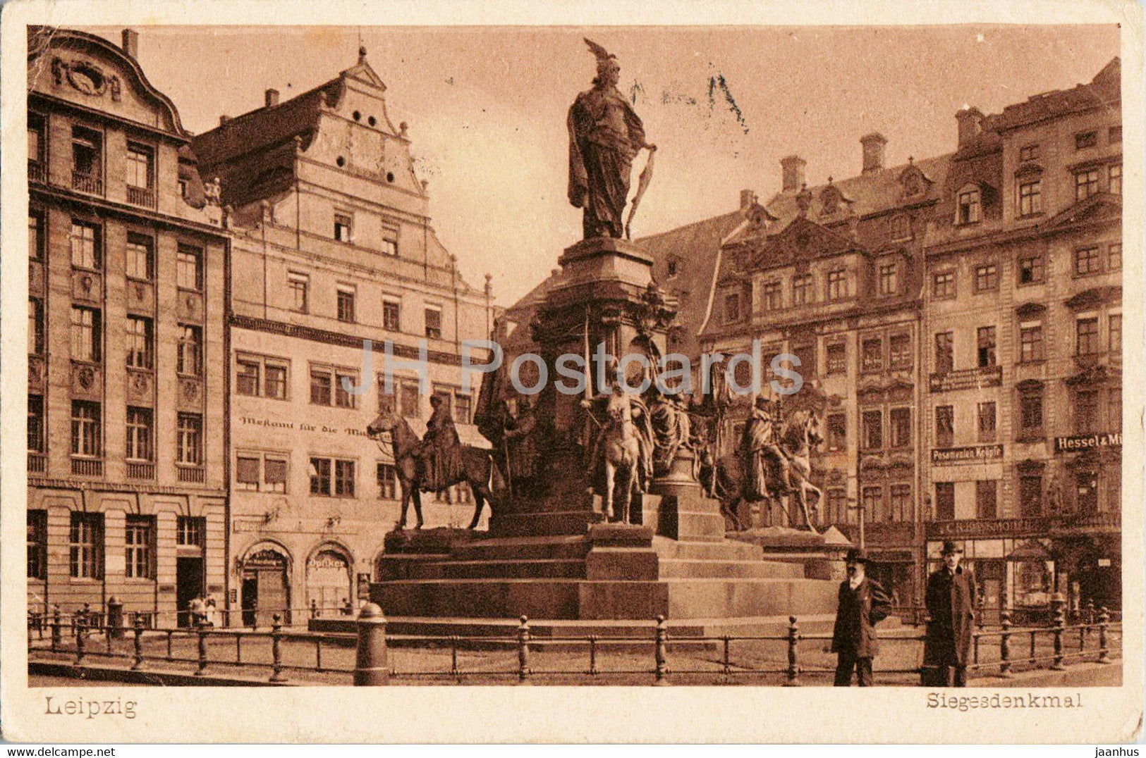 Leipzig - Siegesdenkmal - monument - old postcard - Germany - used - JH Postcards