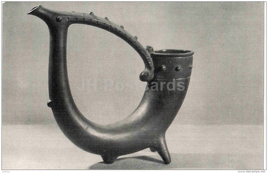 Wine Vessel by D. Dzhaparidze - earthenware - Stamping and Ceramics of Georgia - 1968 - Georgia USSR - unused - JH Postcards