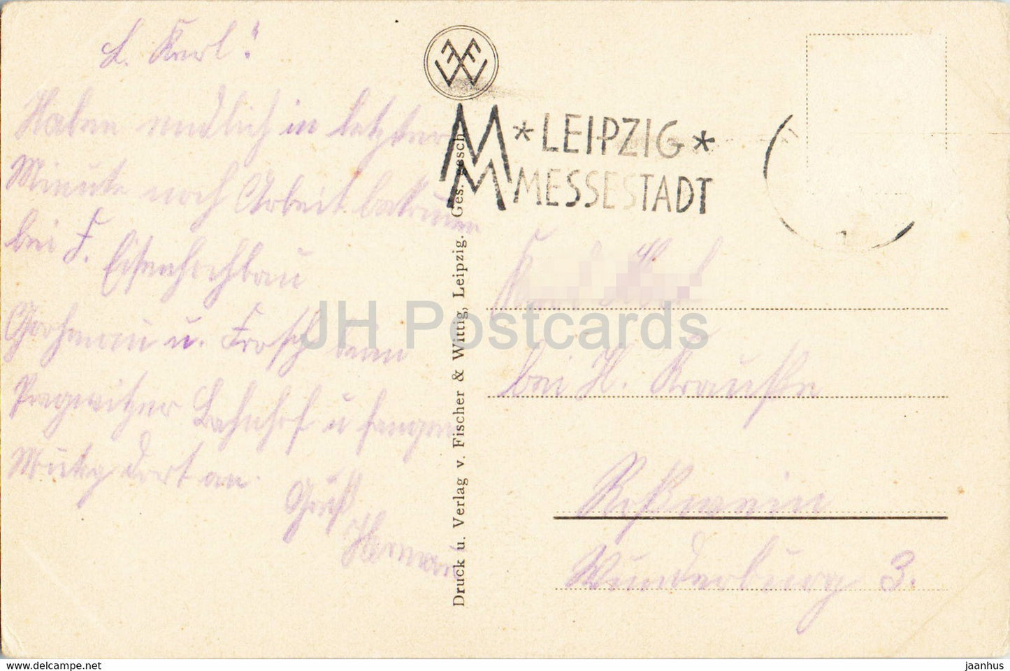 Leipzig - Siegesdenkmal - monument - old postcard - Germany - used