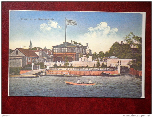 Tartu - Dorpat - Boating Club - old postcard REPRODUCTION!!! - 1981 - Estonia USSR - unused - JH Postcards