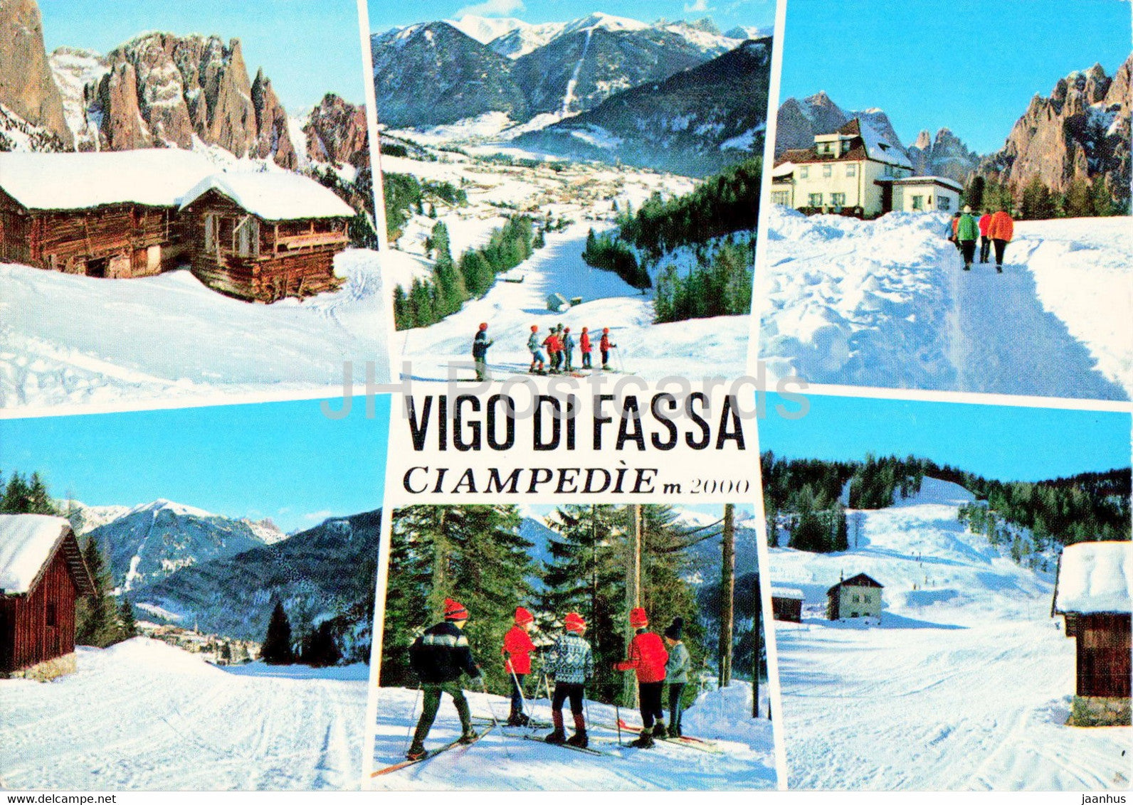Vigo di Fassa - Ciampedie - multiview - 1977 - Italy - used - JH Postcards