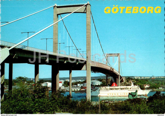 Goteborg - Alvsborgsbron - Alvsborg bridge - bridge - ship - 6672-4 - Sweden - unused - JH Postcards