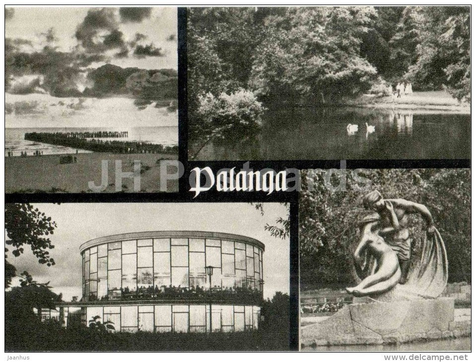 The Baltic Sea , Town Park , Vasara restaurant , Jurate and Kastytis - Palanga - 1967 - Lithuania USSR - unused - JH Postcards