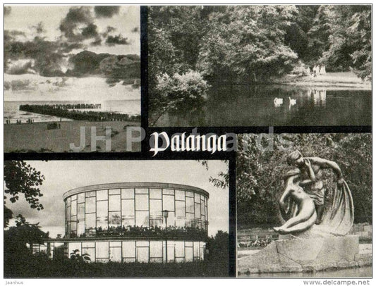 The Baltic Sea , Town Park , Vasara restaurant , Jurate and Kastytis - Palanga - 1967 - Lithuania USSR - unused - JH Postcards