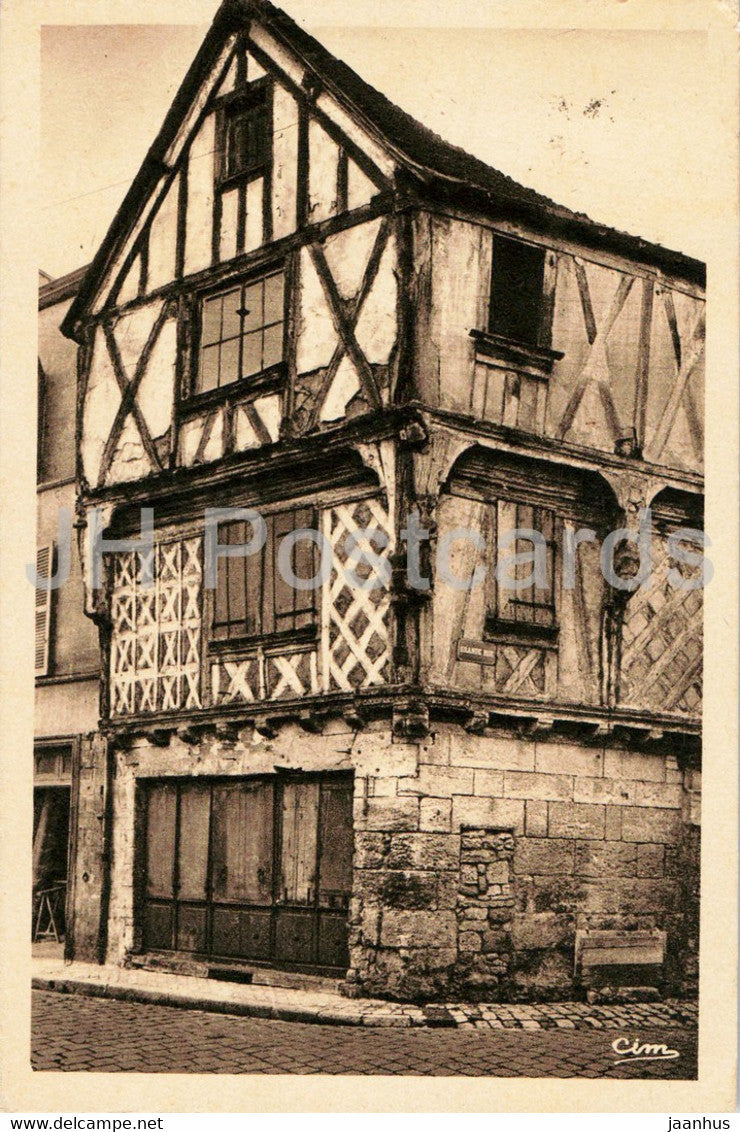 Cognac - Maison du XV siecle rue Grande - old postcard - 1937 - France - used - JH Postcards