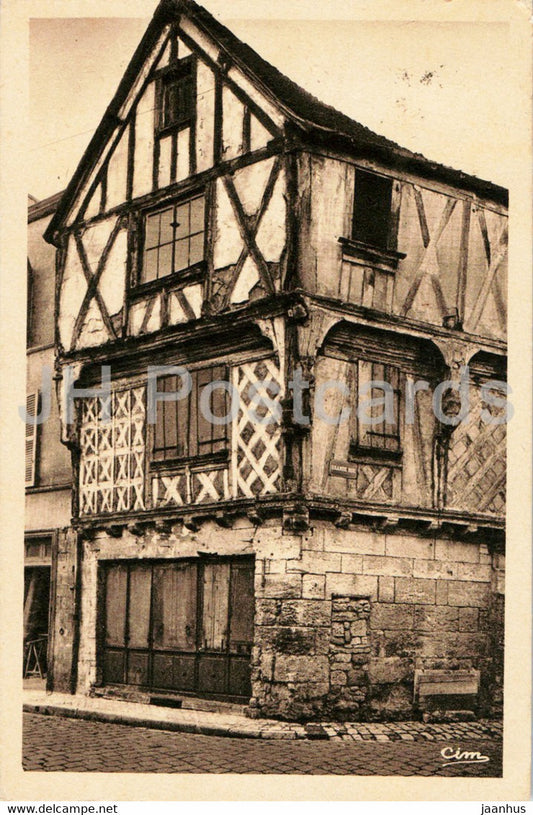 Cognac - Maison du XV siecle rue Grande - old postcard - 1937 - France - used - JH Postcards