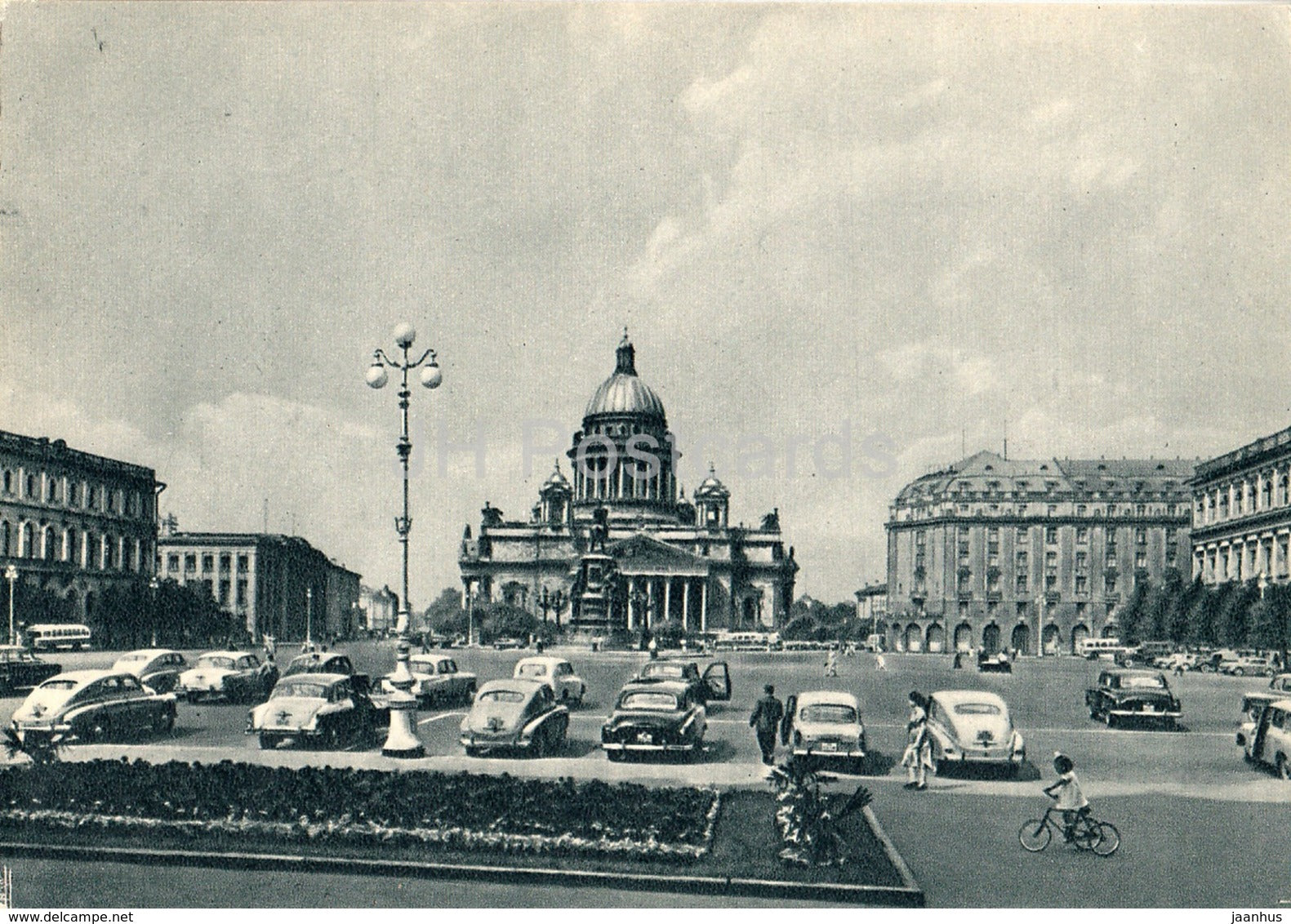 Leningrad - St. Petersburg - St. Isaac's Square - car - 1960 - Russia USSR - unused - JH Postcards